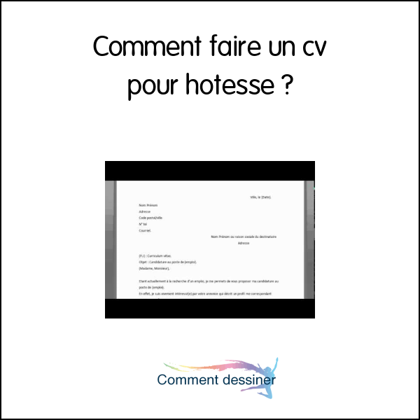 Comment faire un cv pour hotesse